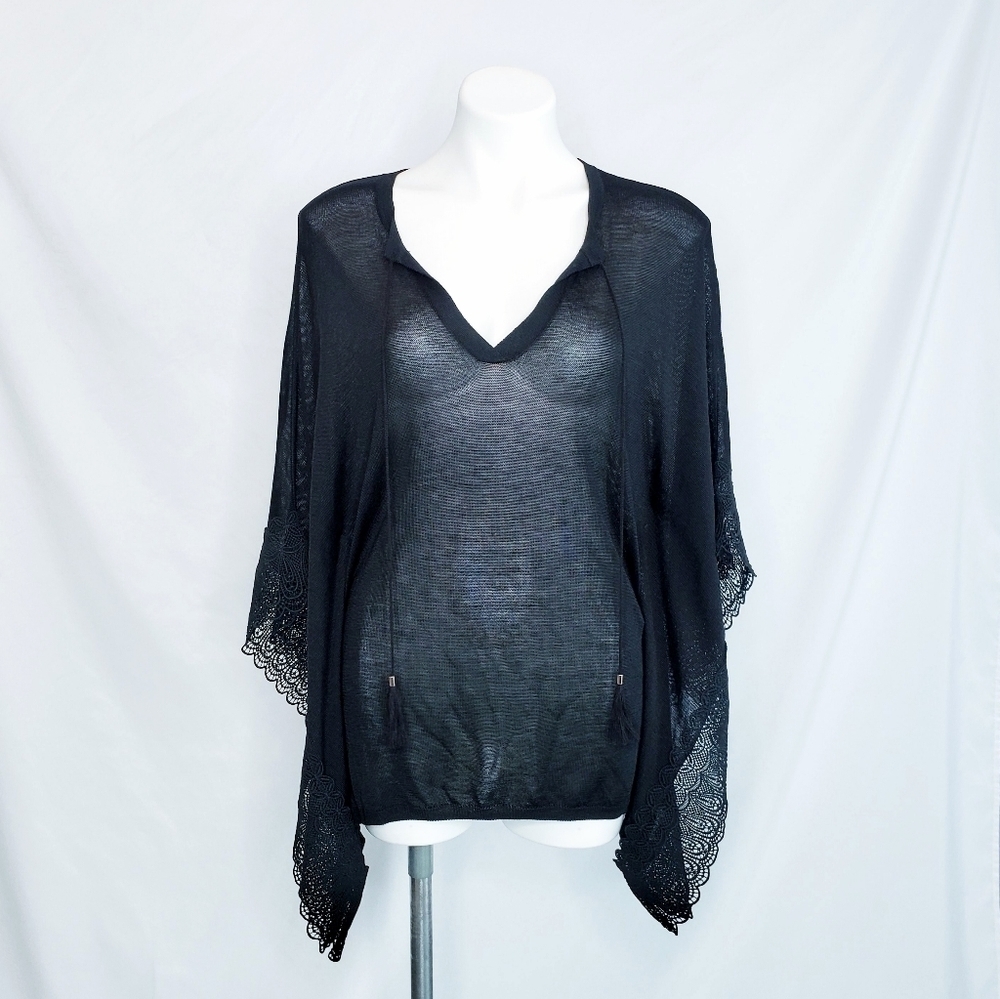 NWT WHBM White House Black Market Butterfly Lace Pullover Sweater